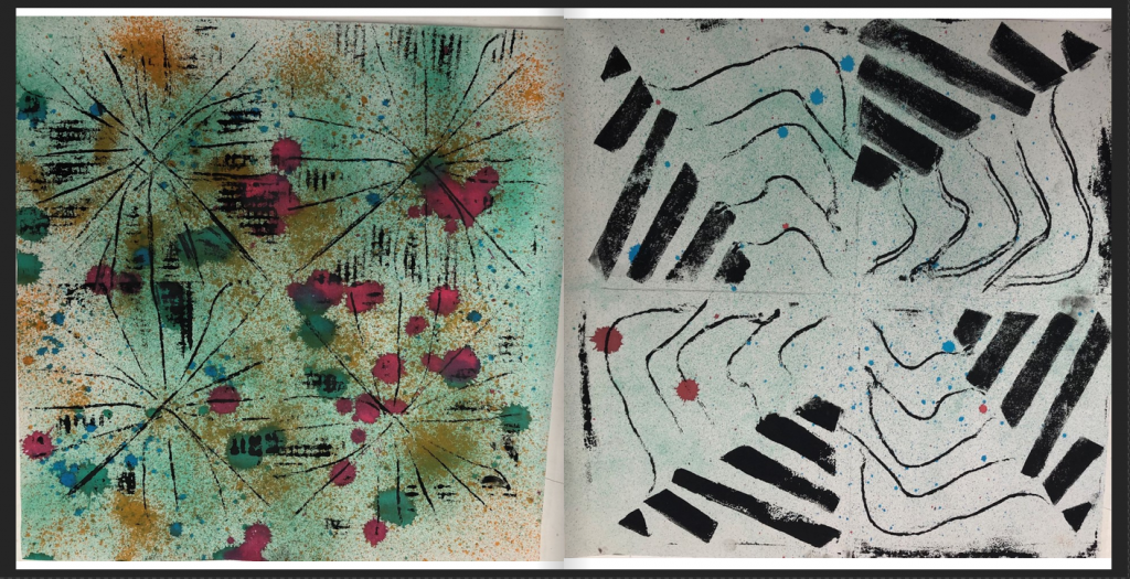 Year 9 Art Exhibition: Rotational Collagraph Prints