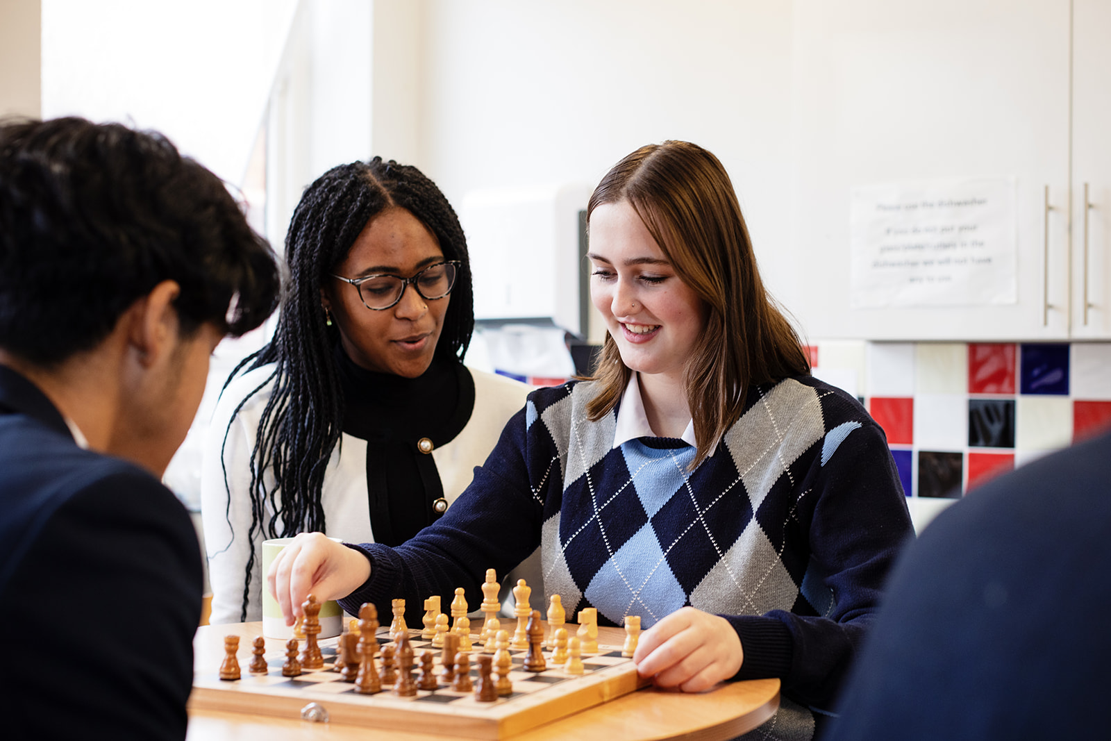 Sixth Formers in the Common Room