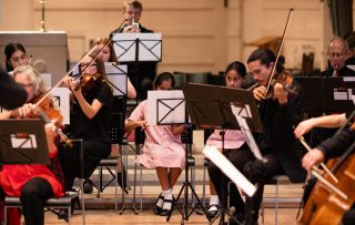 St Joseph's pupils performing with London Mozart Players
